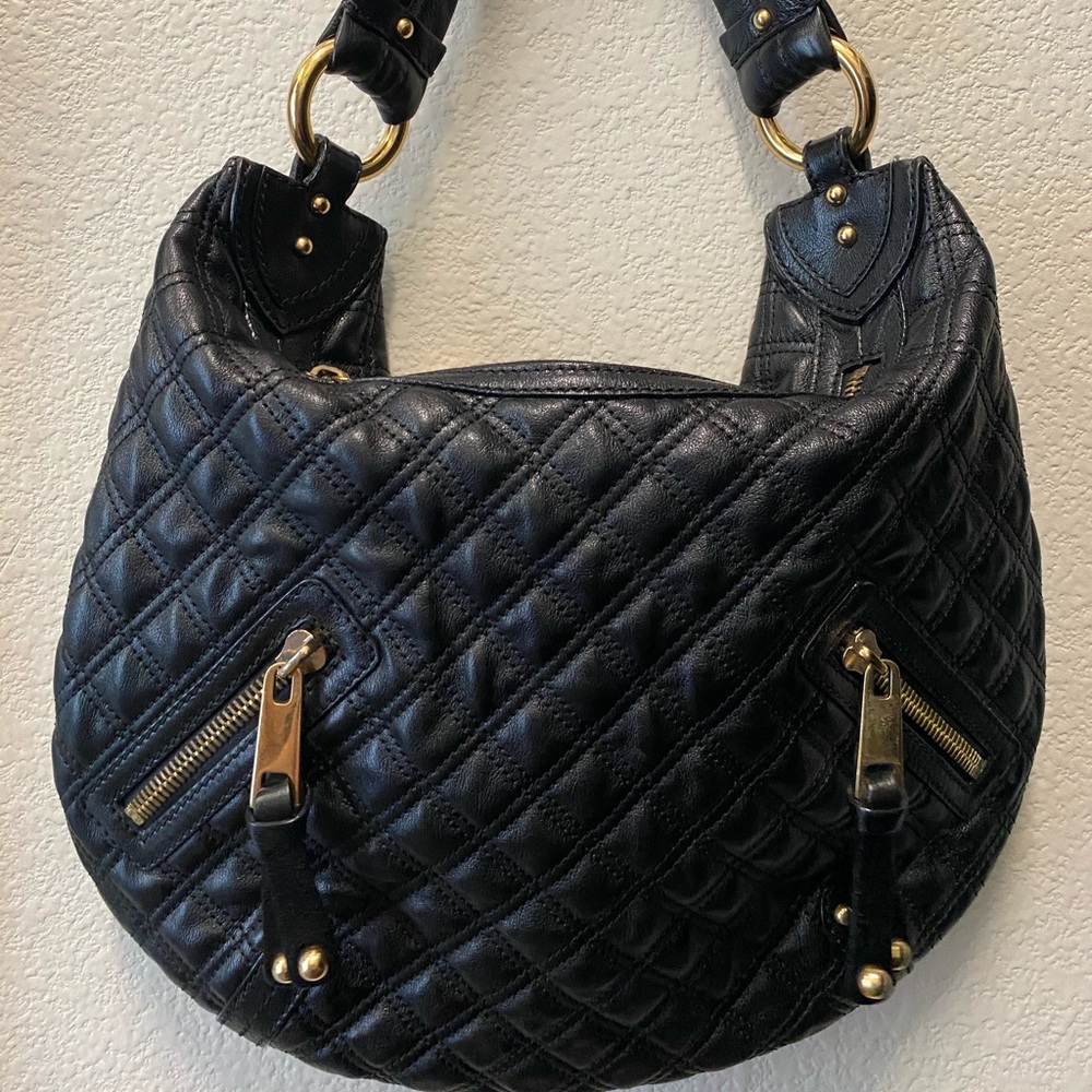 Marc Jacobs quilted leather banana hobo Black